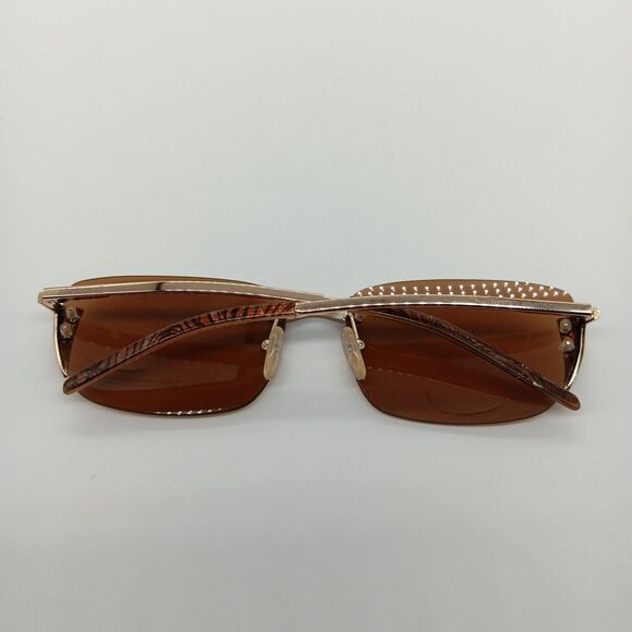 Roberto Cavalli Womens Sunglasses Brunilde 14 Rimless Brown Rectangle Lens main image 4
